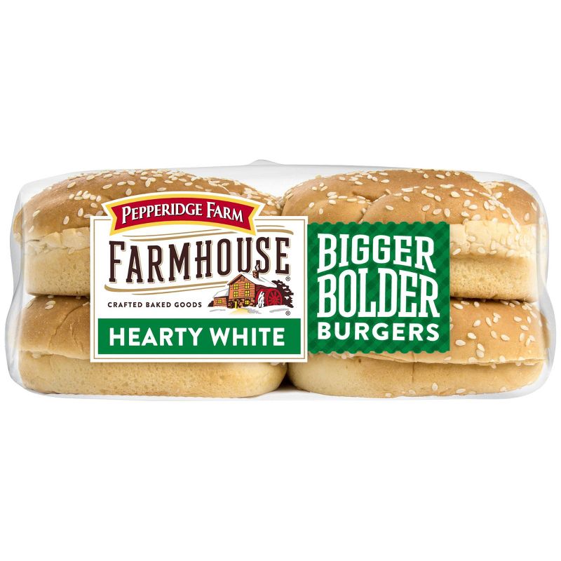 Pepperidge Farm Farmhouse Hearty White Hamburger Buns - 20oz/8ct