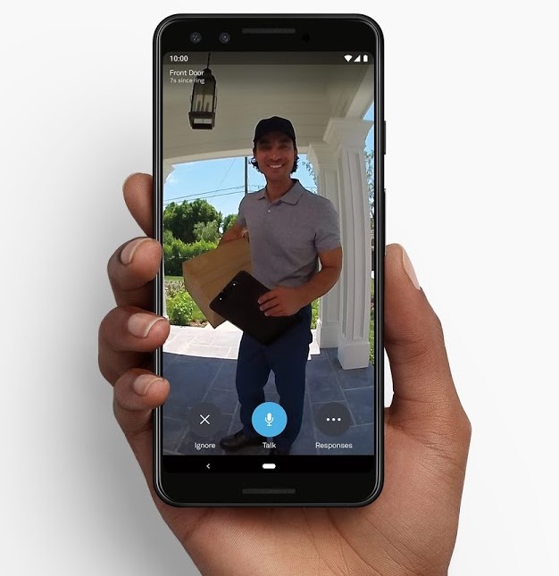 Nest Hello Doorbell, Full HD with 3MP (2K) color sensor, 8x digital zoom Smart Wired Doorbell