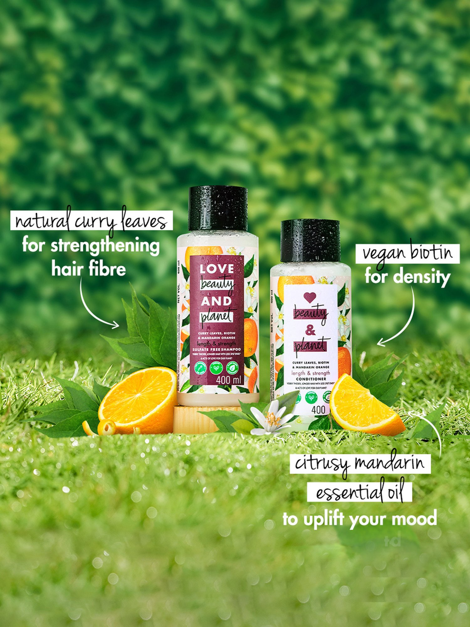 Love Beauty & Planet Curry Leaves, Biotin & Mandarin Orange Paraben Free Conditioner - 400 ml