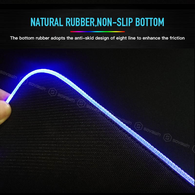 RGB LED Gaming Mouse Pad Esports Player Non-slip Color Mousepad