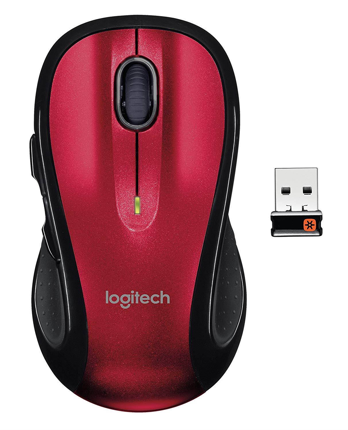 Logitech M510 Wireless Mouse and Mini Gaming Mouse Pad, Red