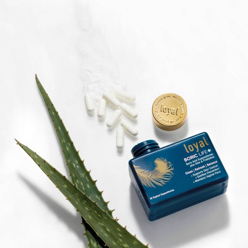 Loyal Boric Life Plus Boric Acid with Aloe & FOS Suppositories - 30ct