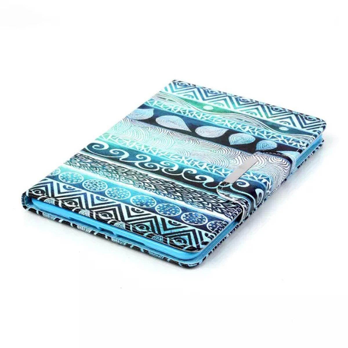 iPad Air 2 case, iPad 6 Case, Newshine Lightweight Synthetic Leather Folio Magnetic Smart Cover [Stand Case] with Auto Sleep/Wake Up Feature for Apple iPad Air 2/iPad 6 (Green Totem)