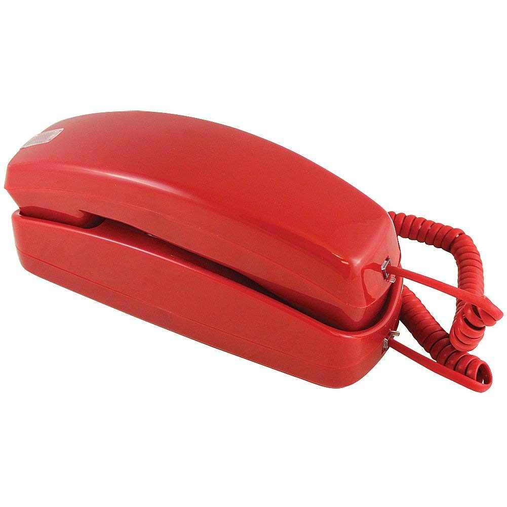 Golden Eagle GE5303 Red Trimline Corded Telephone