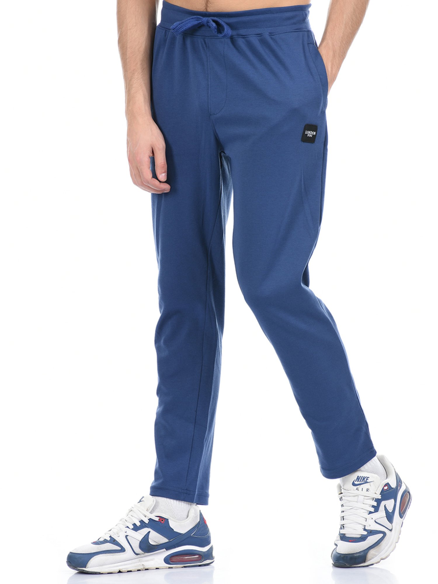 London Fog Blue Regular Fit Track Pants