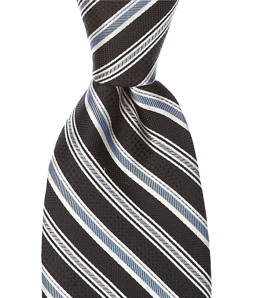 Cremieux Callahan Stripe Traditional 3 1/4#double; Silk Tie