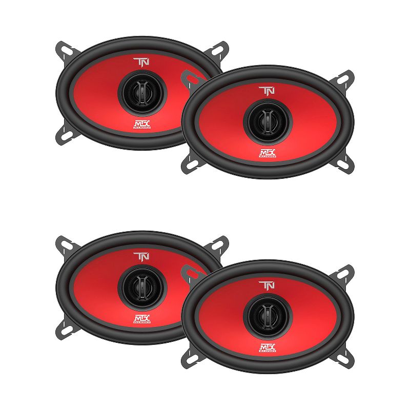 MTX Terminator46 40 Watt RMS 4 x 6 Inch 2 Way Polypropylene Coaxial Car Speakers (2 Pack)