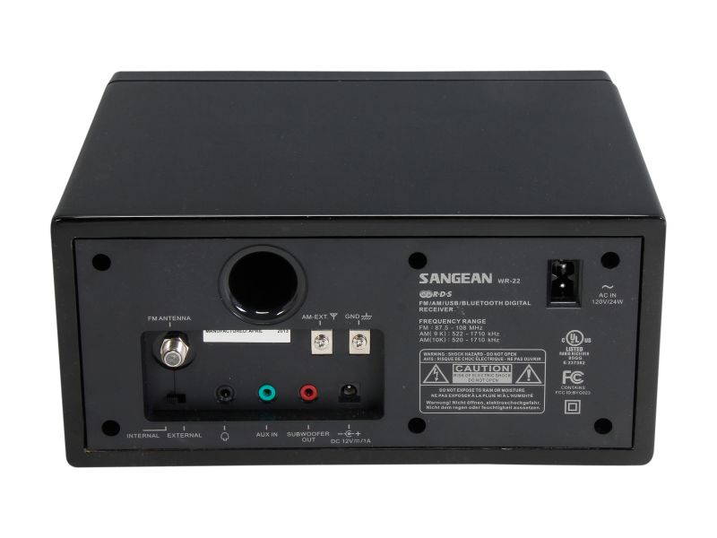 SANGEAN FM-RBDS / AM / USB / Bluetooth Digital Receiver WR-22BK