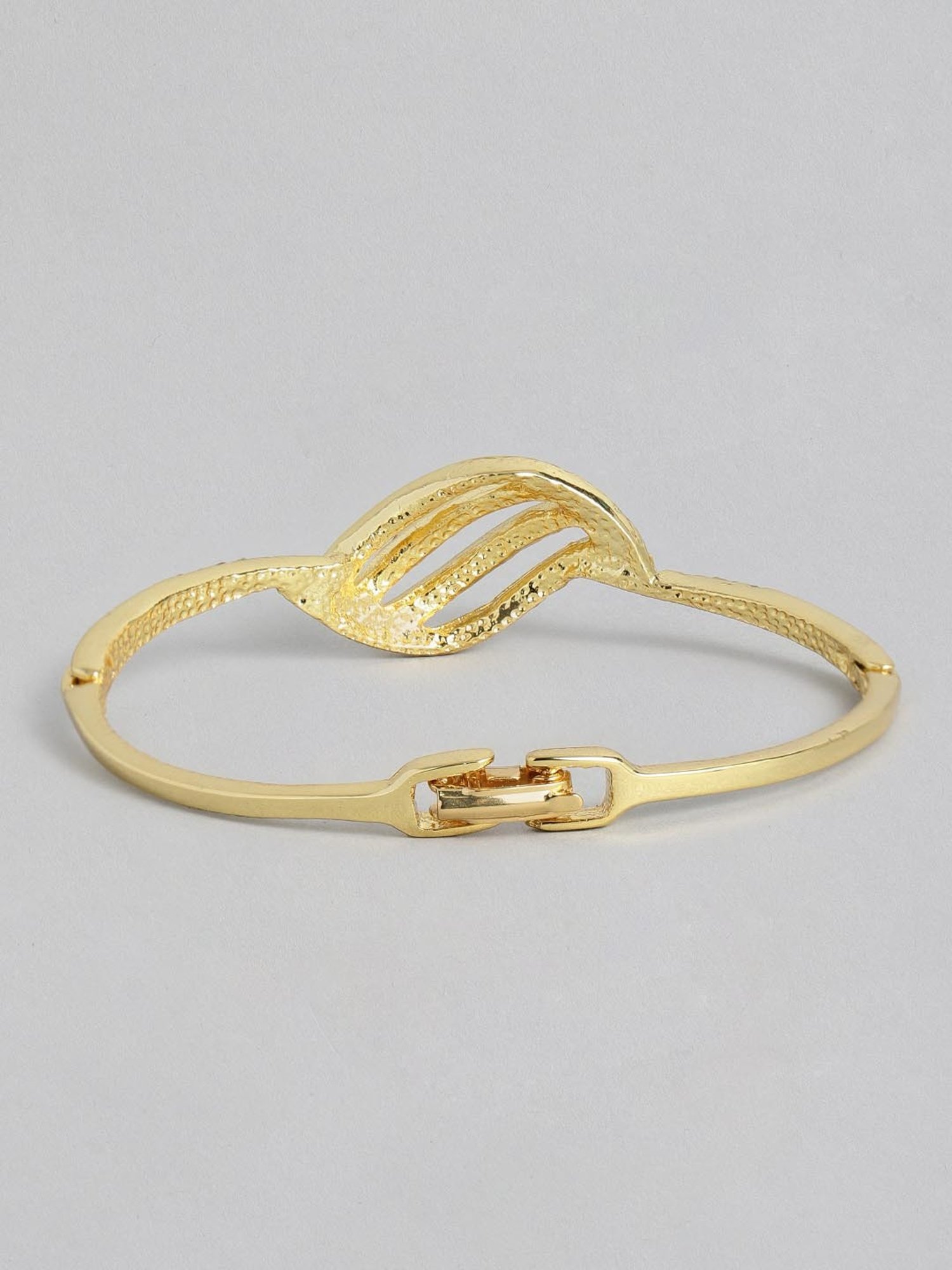 Estele Gold & Rhodium-Plated Bow Wave Bracelet with Austrian Crystals for Women