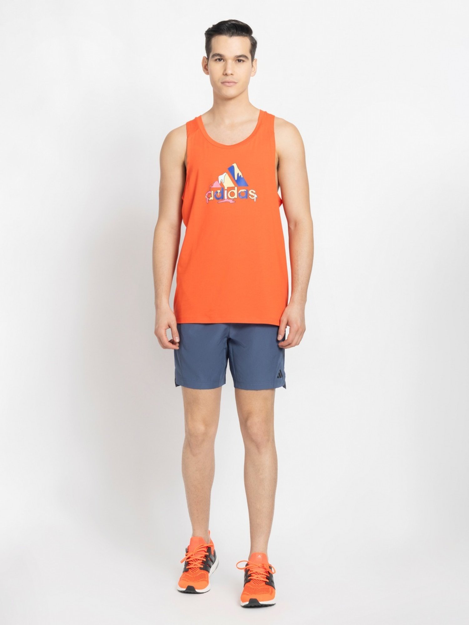Adidas Blue Regular Fit Sports Shorts