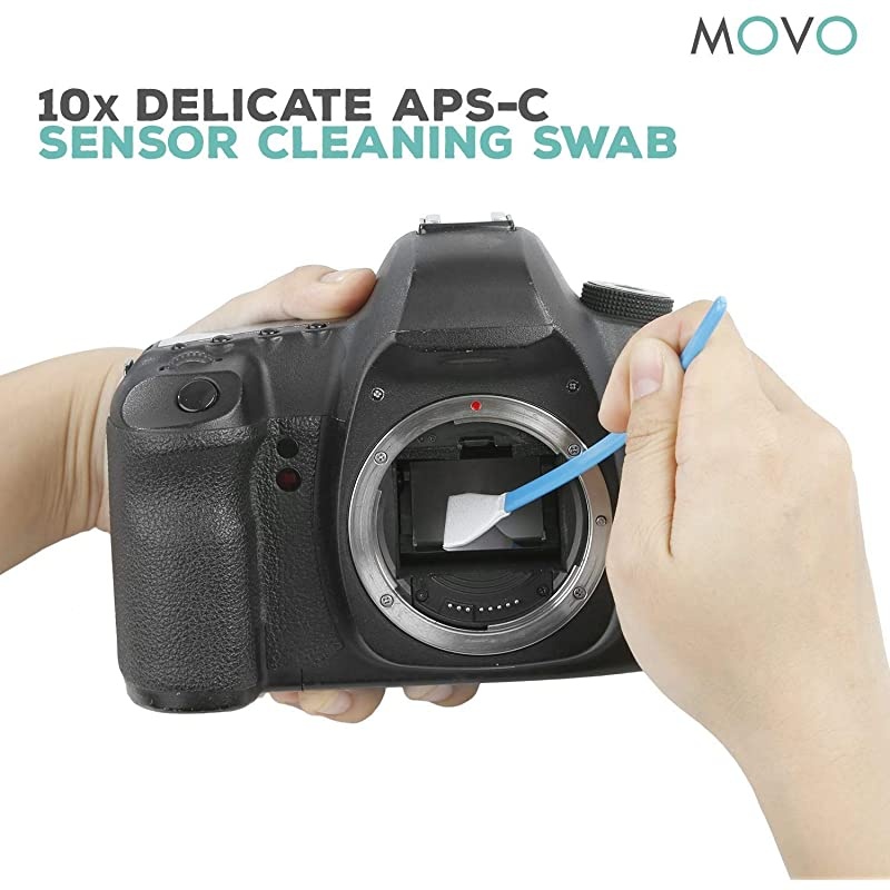 Deluxe Essentials DSLR Camera Cleaning Kit PRO with LED Loupe 10 APSC Swabs Sensor Cleaning Fluid Air Blower Lens Pen Soft Brush 2X Small and 2X Large Microfiber Cloth and Carrying Case