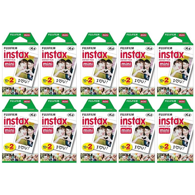 Instax Mini Instant Film 10 Twin Packs 200 Total Pictures for Instax Cameras