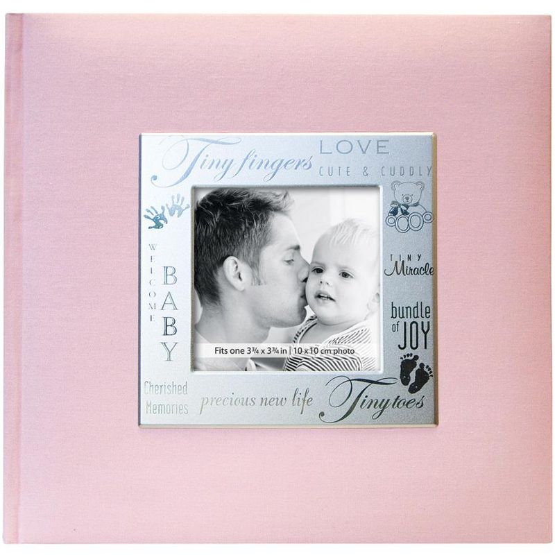 MBI Fabric Expressions Photo Album 8.5"X8.5"  -Baby - Pink