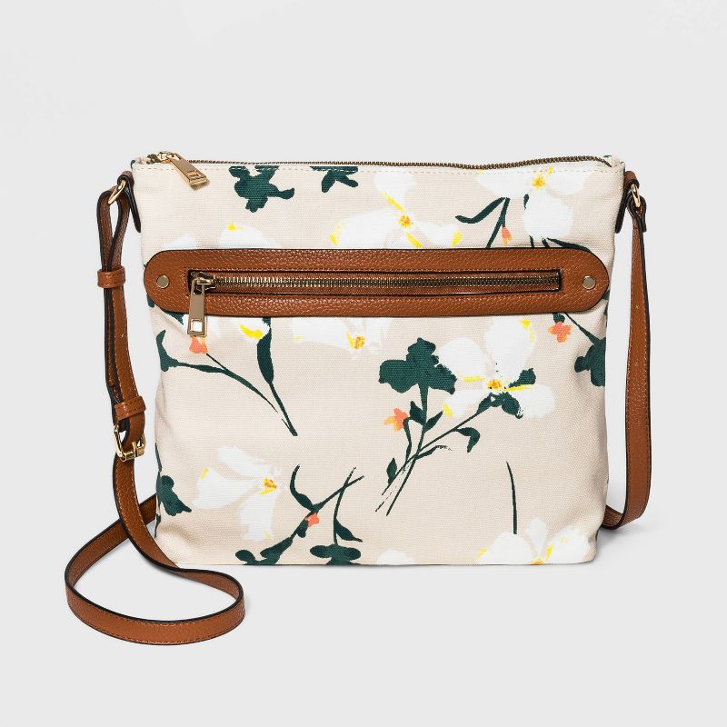 Bueno Zip Closure Crossbody Bag - Black