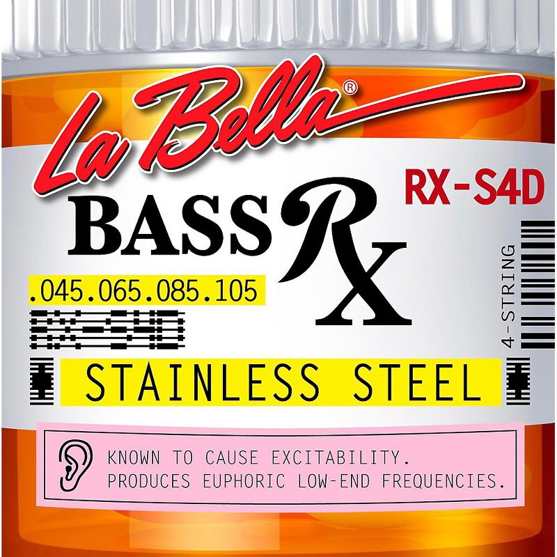 LaBella RX-S4D Rx Stainless 4-String Electric Bass Strings