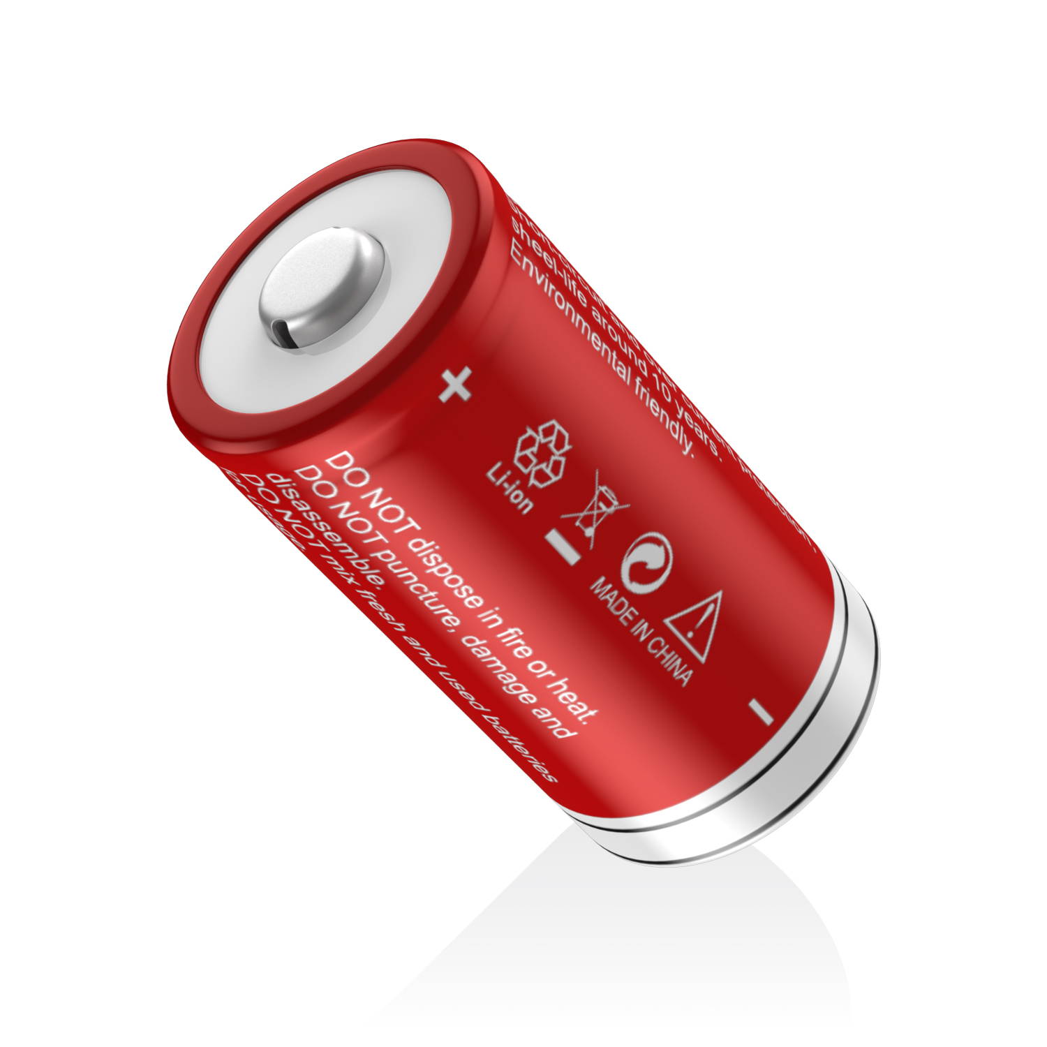 EBL 8 Pcs 16340 Battery 750mAh 3.7V BRC CR123A Li-ion Rechargeable Batteries for Flashlights