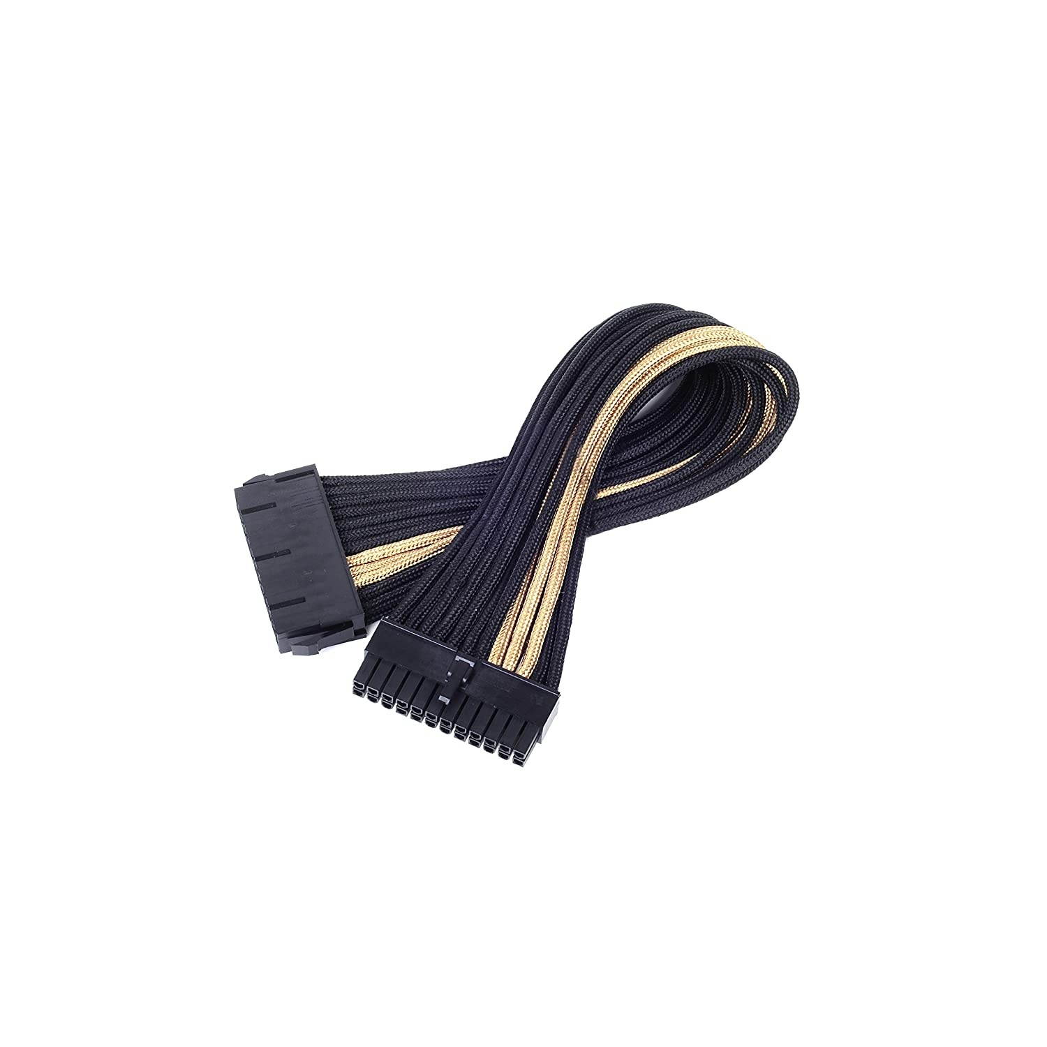 Silverstone Tek Sleeved Extension Power Supply Cable with 1 x Motherboard 24 Pin Connector (PP07-MBBG)