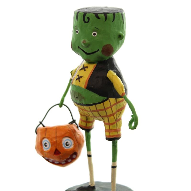 Lori Mitchell 5.5" Little Frankie Stein Pumpkin Trick Halloween  -  Decorative Figurines
