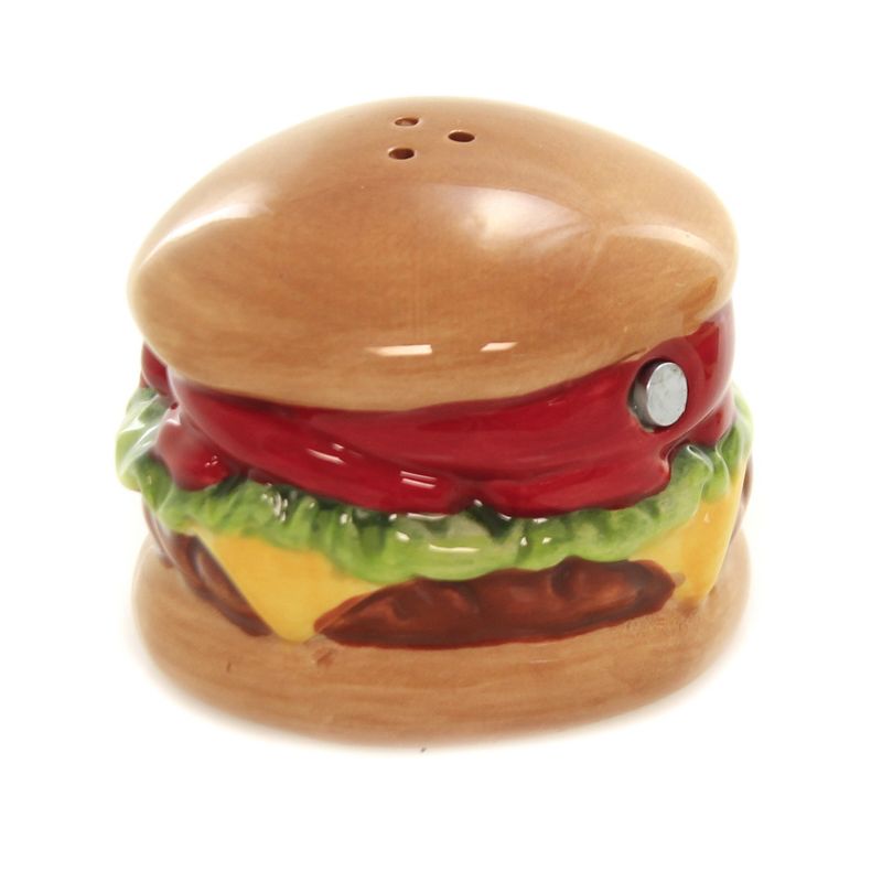 Tabletop 2.25" Kisisng Burger & Fries Set/2 Salt Pepper Shaker Magnetic Pacific Trading  -  Salt And Pepper Shaker Sets
