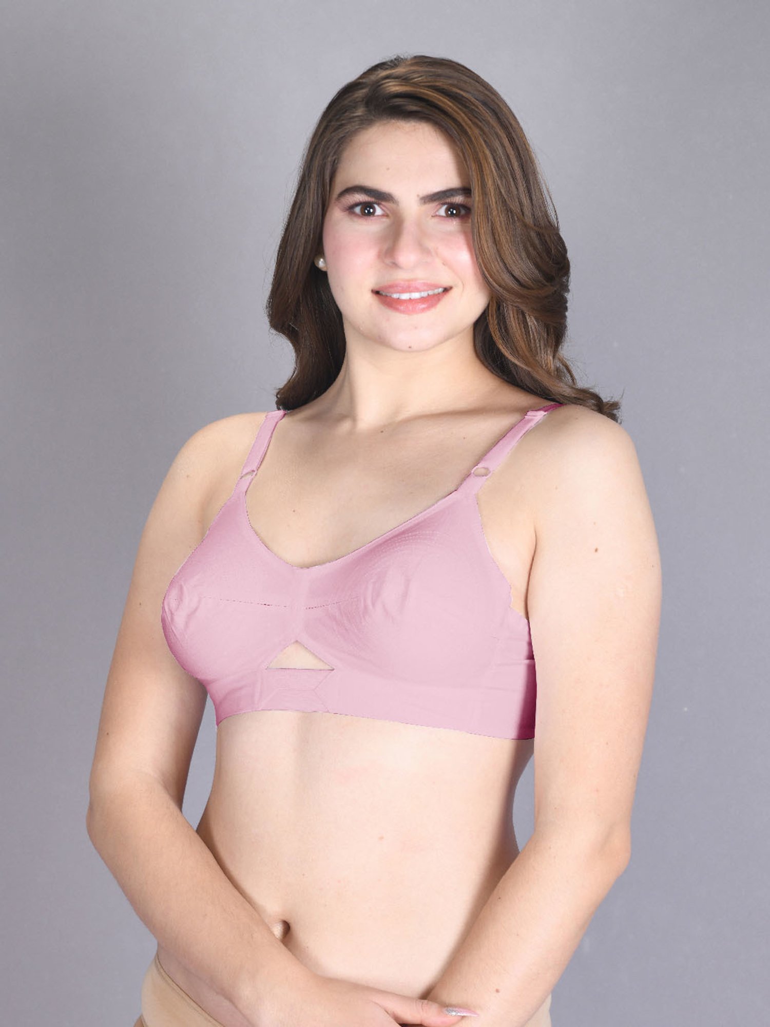 Lux Venus Pink & Teal Full Coverage Non-Wired Everyday Bra With Adjustable Strap - Pack of 2