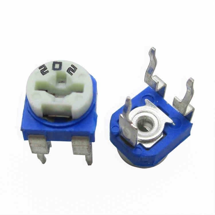 50pcs WH06-2 RM065-202 Blue White Resistance Adjustable Resistor Potentiometer 2K Ohm