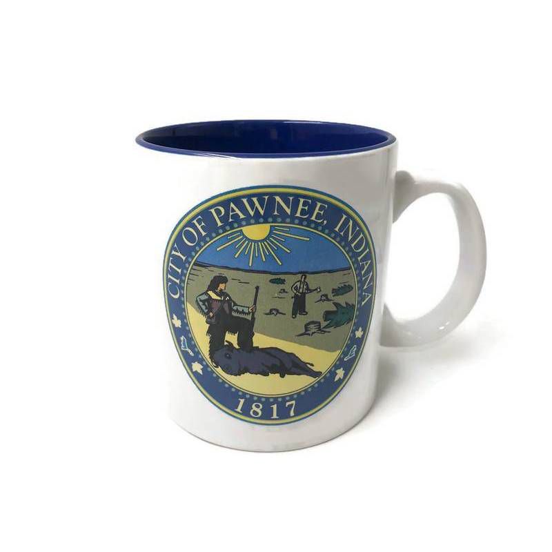 Parks and Recreation 20oz Ceramic City of Pawnee Mug - Silver Buffalo