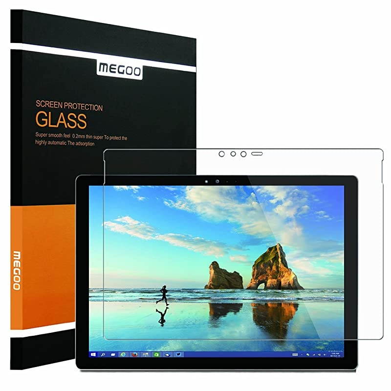 Screen Protector for New Surface Pro 5, Ultra Clear/High Response/Tempered Glass, Compatible for Microsoft Surface Pro 6/ Pro 2017/ Pro4 12.3 Inch