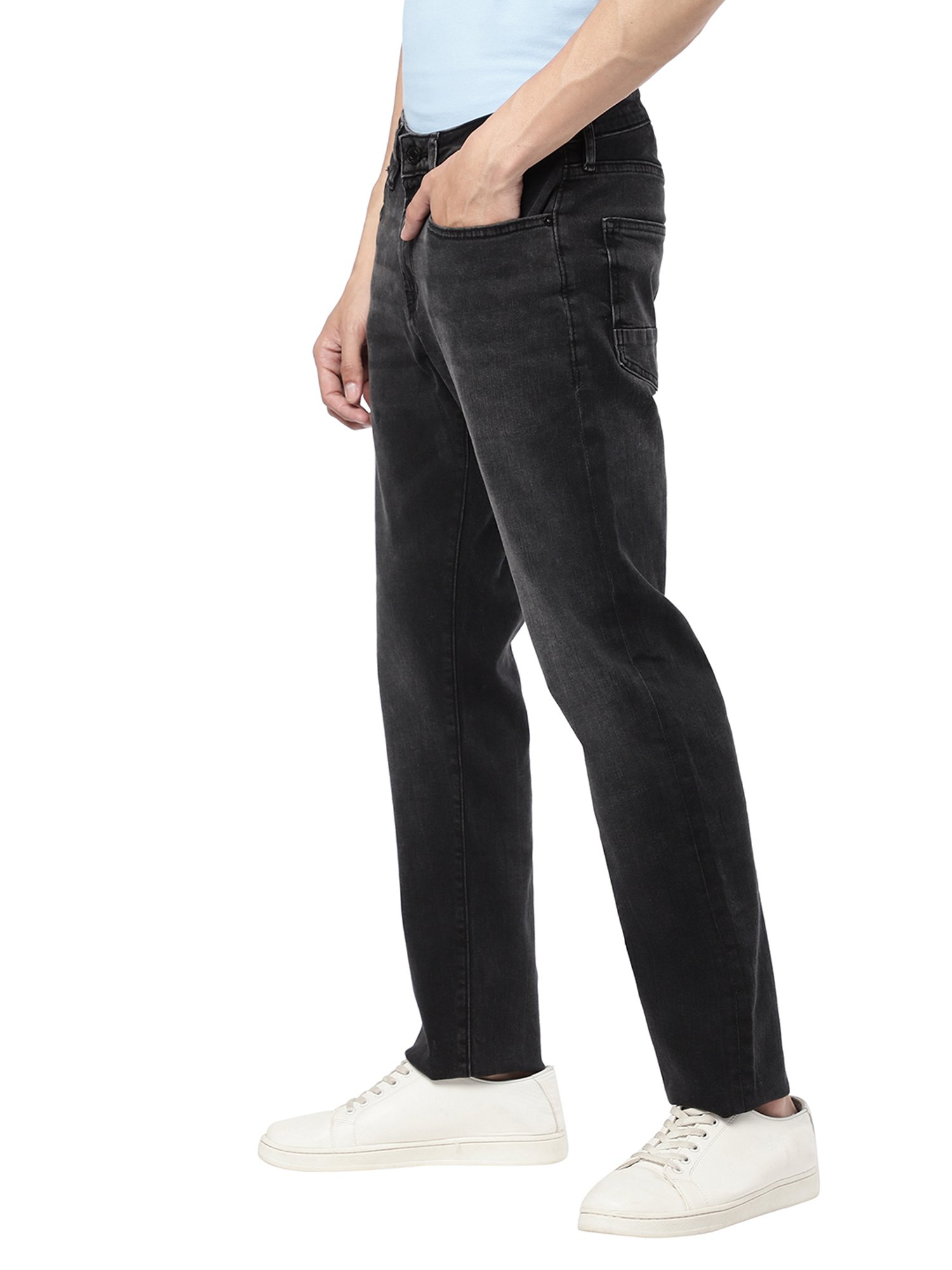 EVERBLUE Grey Comfort Slim Midrise Jeans