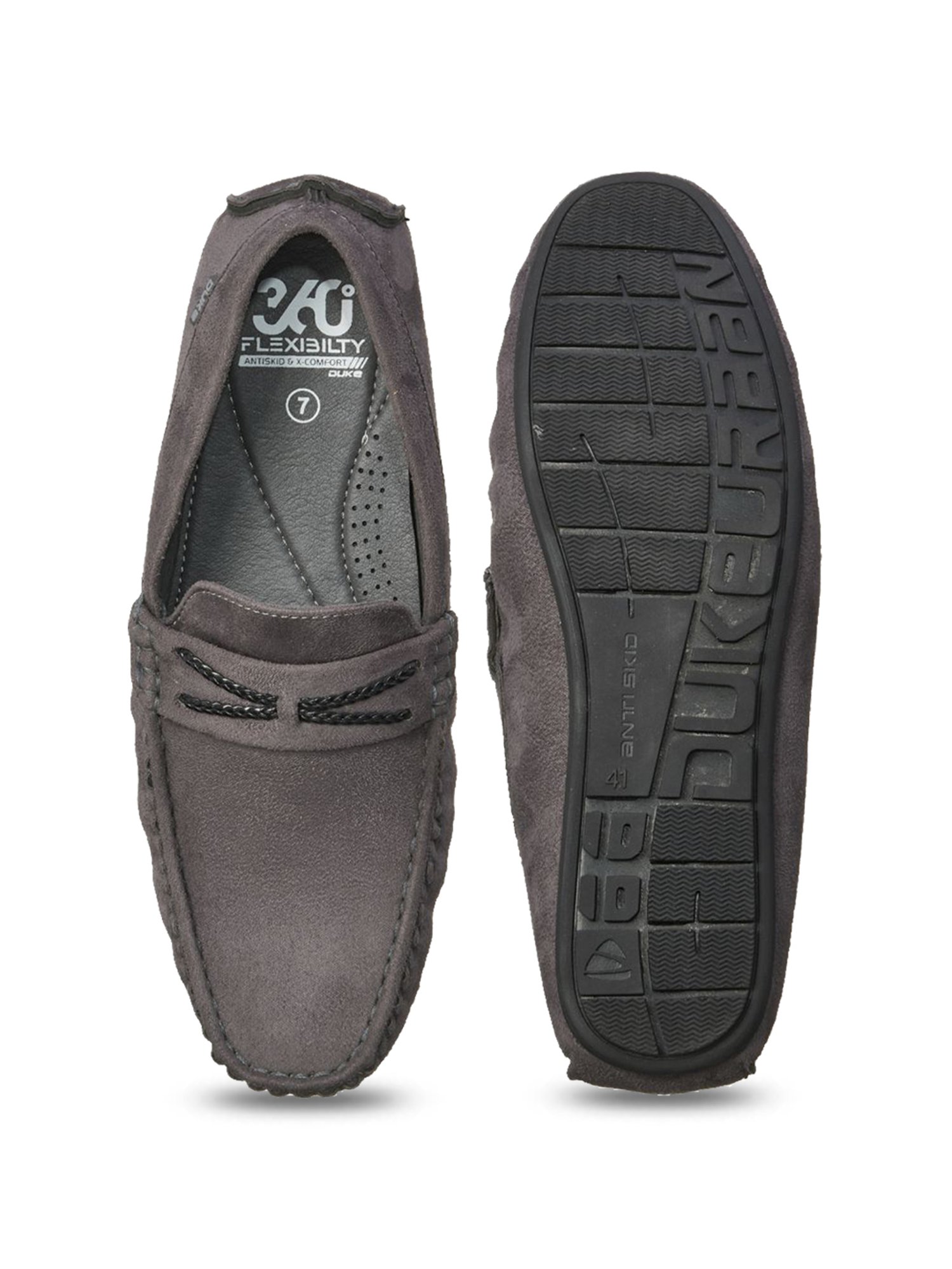 Duke Men's Grey Casual Loafers