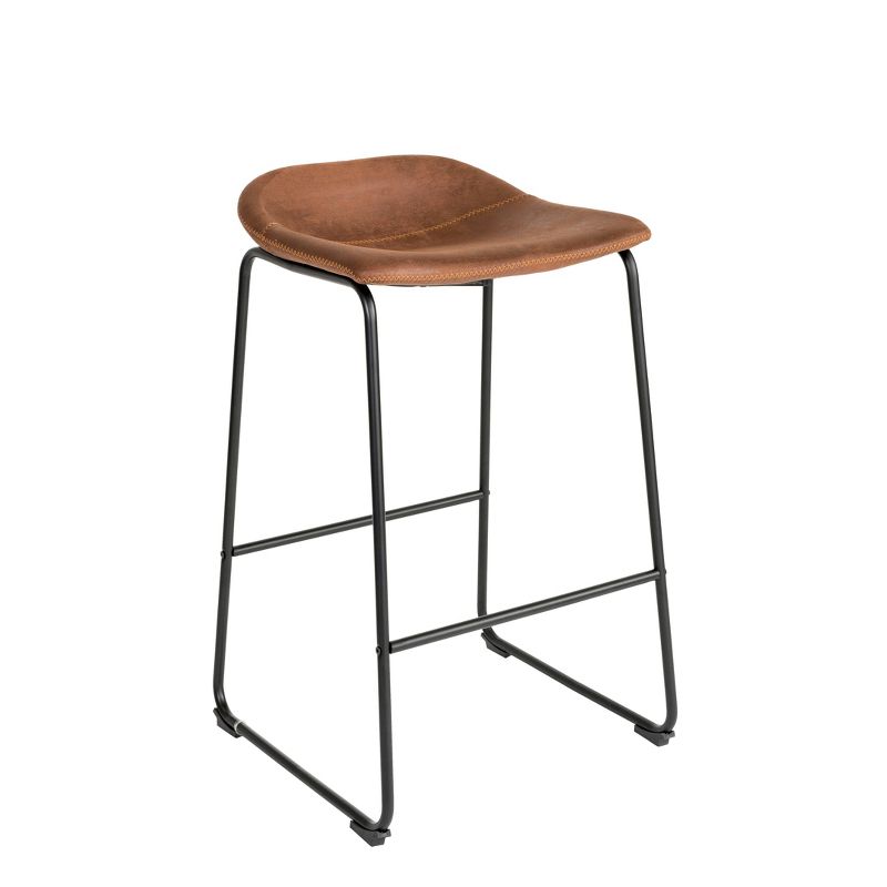 Set of 2 Landon Barstools Brown - ClickDecor