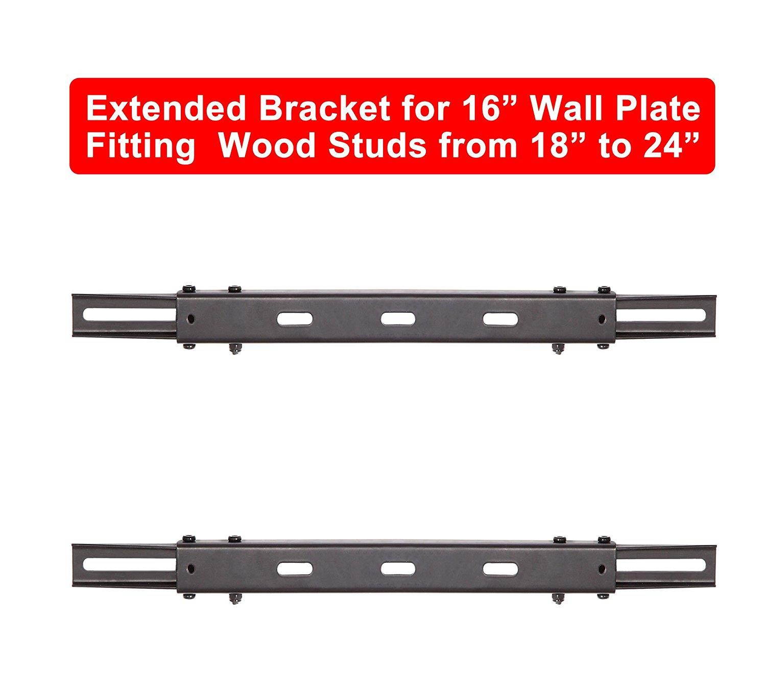 Mounting Dream MD5231 TV Wall Mount Extended Bracket for 16" Wall Plate, Fitting 18" - 24" Wood Stud, Max Loading Capacity of 154 LBS