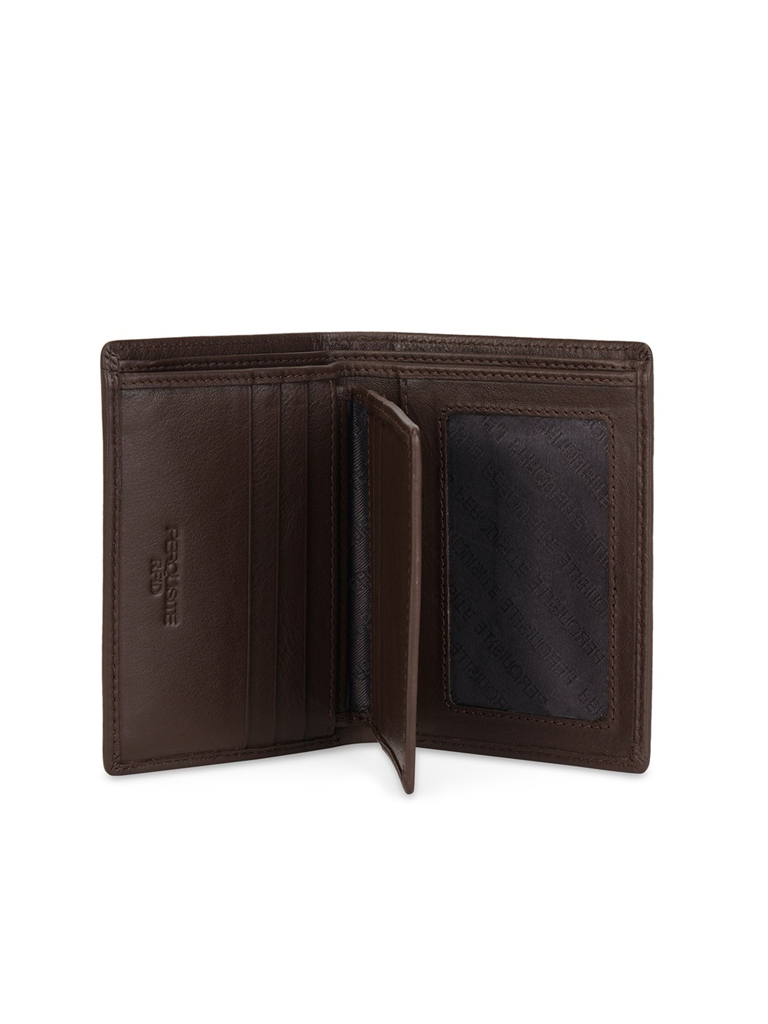 PERQUISITE Brown Casual Leather Bi-Fold Wallet for men