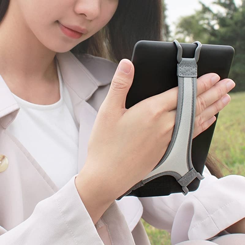 Security Hand Strap Holder Finger Grip Compatible with Kindle EReaders Kindle eReader 6Inch Kindle PaperwhiteVoyageOasisNook GlowLight PlusSony PRS300 PRS350 Grey