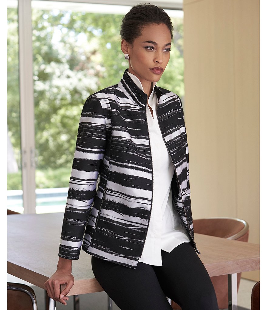 Misook Sleeveless Stand Collar Neck Washable Blouse