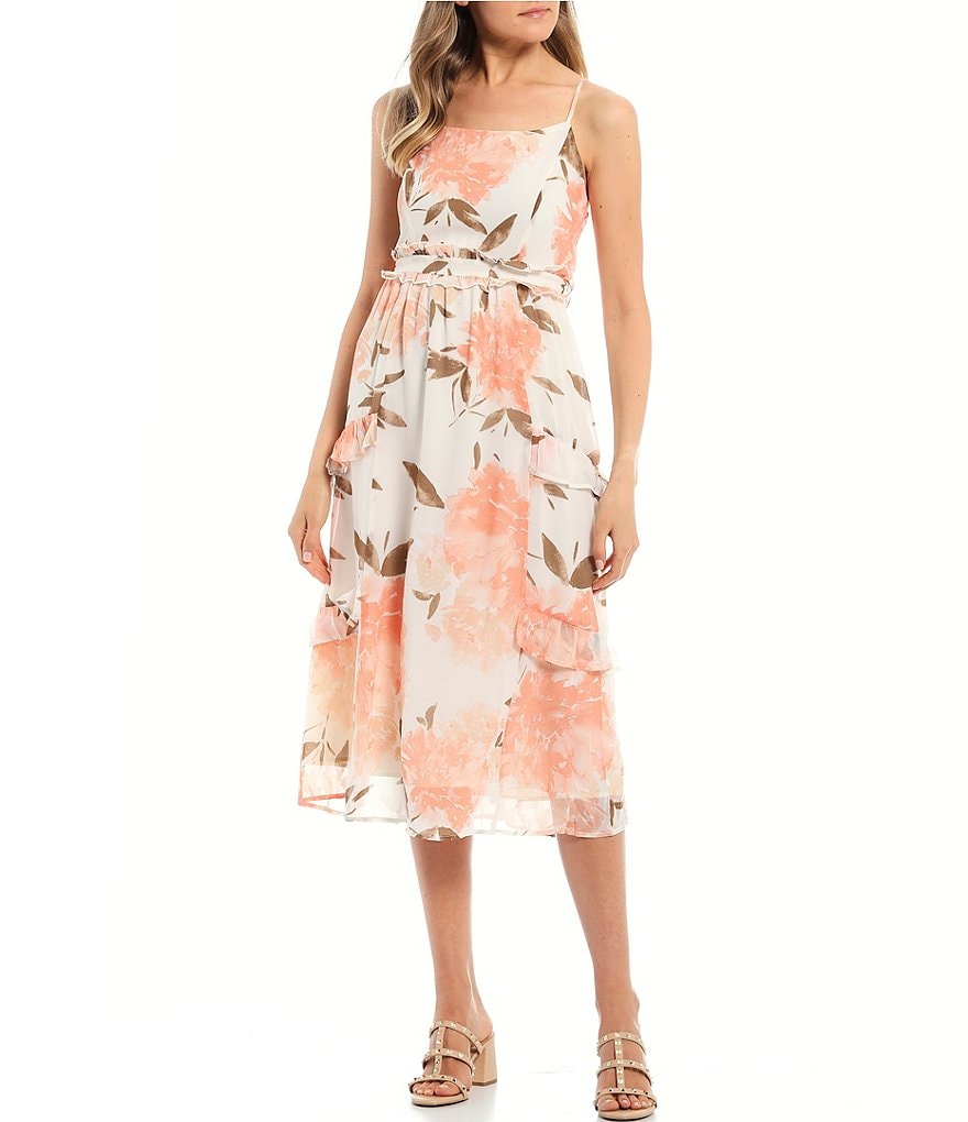 June & Hudson Floral Midi Dress