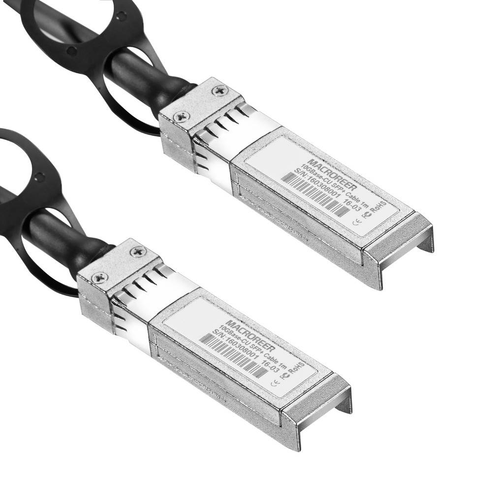 Macroreer 10GBASE SFP+ Direct Attach Copper Twinax Cable 0.5m  Passive Force10 CBL-10GSFP-DAC-0.5M Compatible