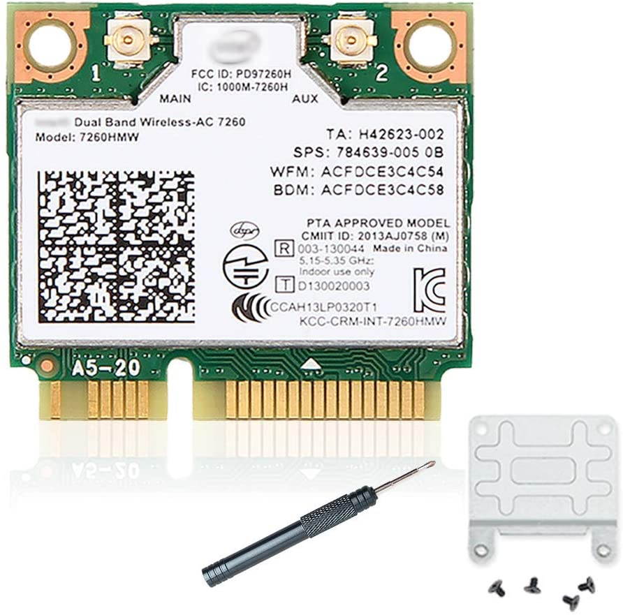 7260HMW 7260ac Wireless LAN Wi-Fi 802.11ac Half Mini PCI-E Card
