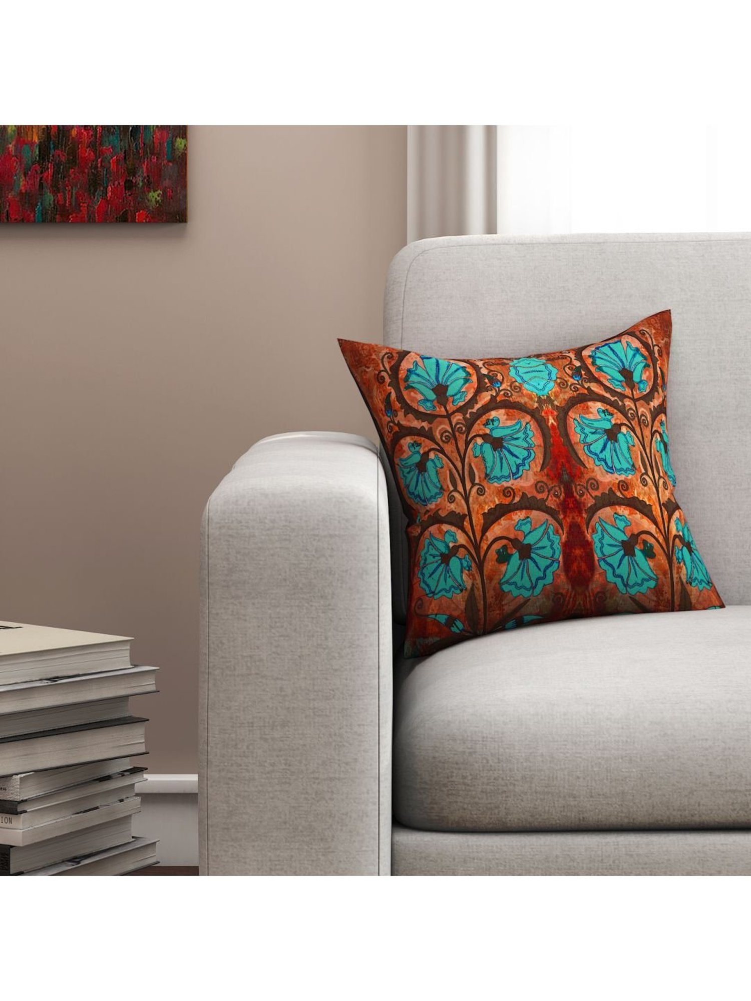 SEJ by Nisha Gupta Brown Cushion Covers - Set of 1