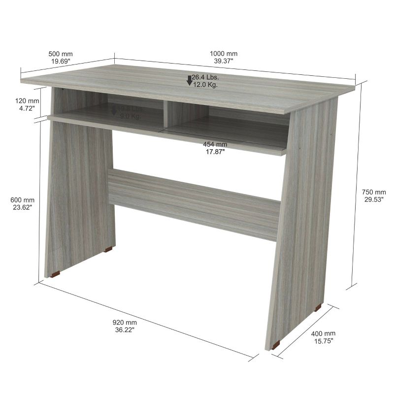 Writing Desk Smoke Oak - Inval