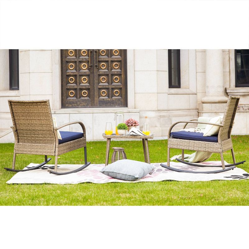 3pc Patio Bistro Set Blue - Patio Festival