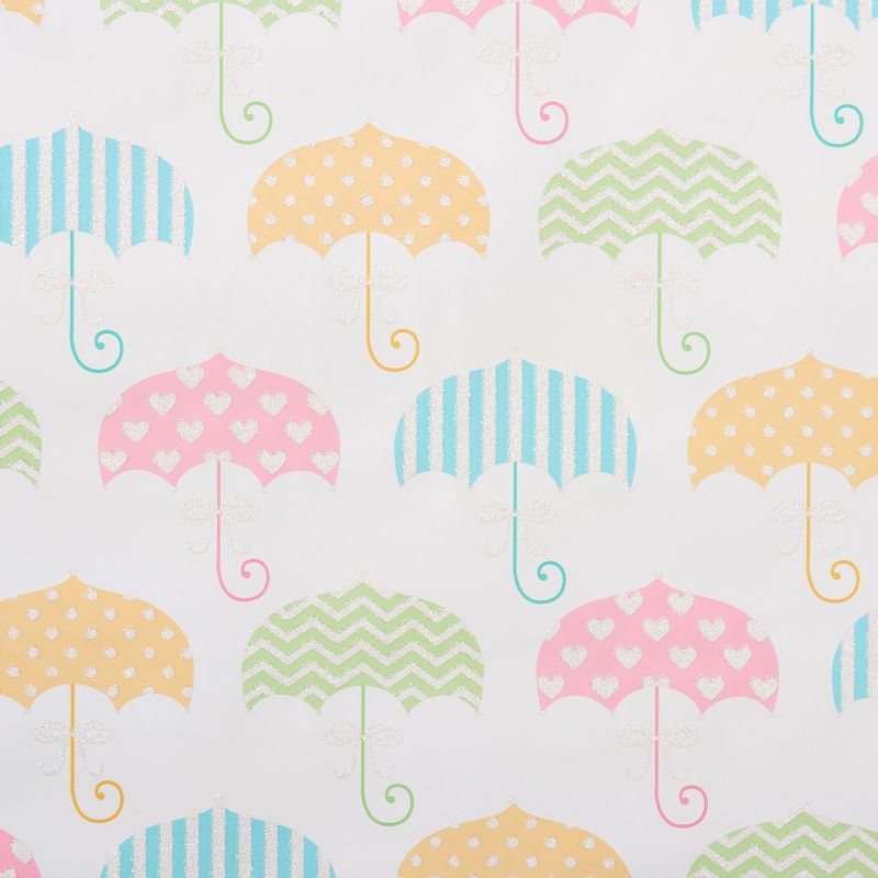 Umbrella Wrapping Paper with Glitter - Papyrus