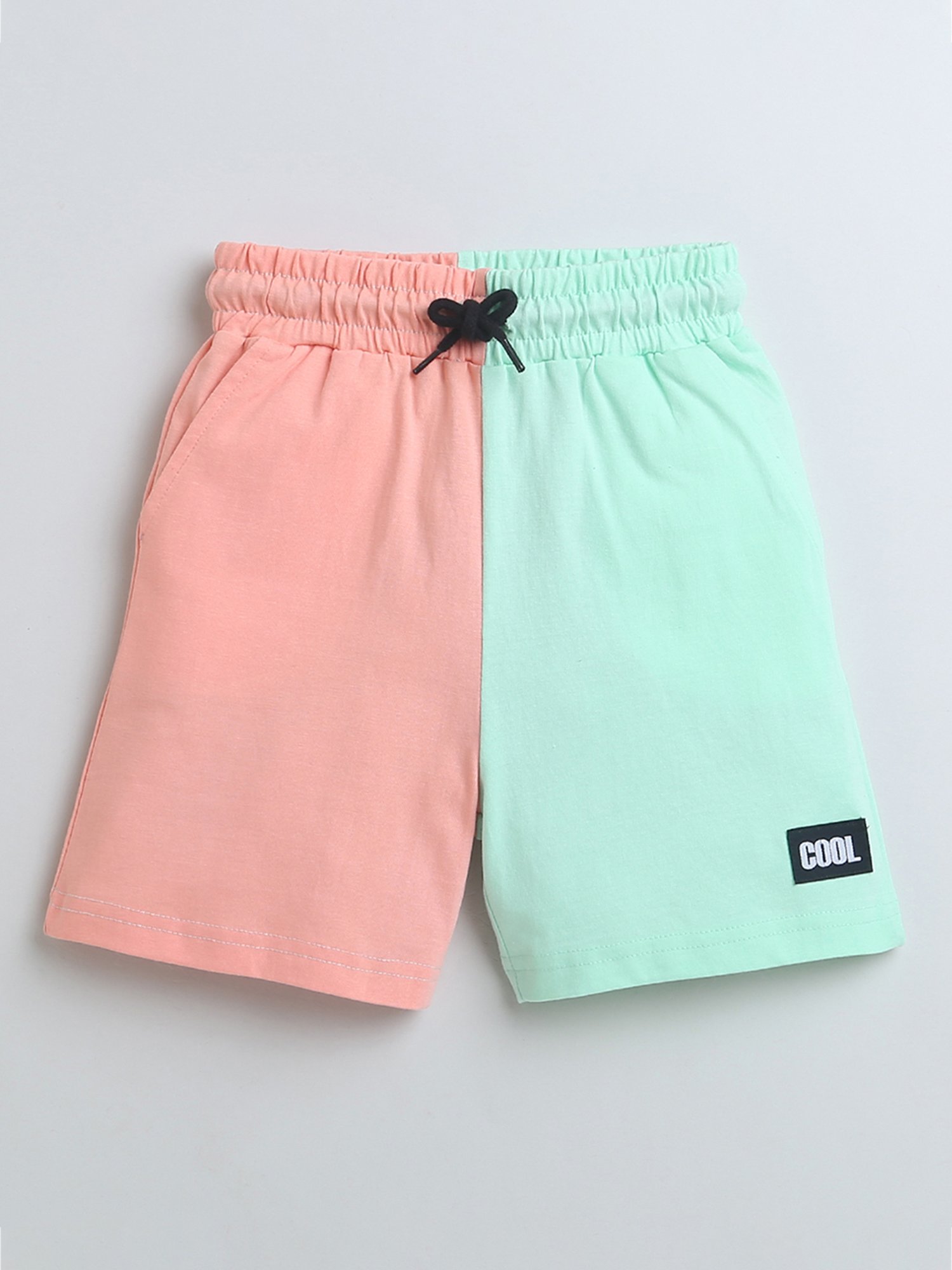 Bumzee Kids Multicolor Color Block T-Shirt with Shorts