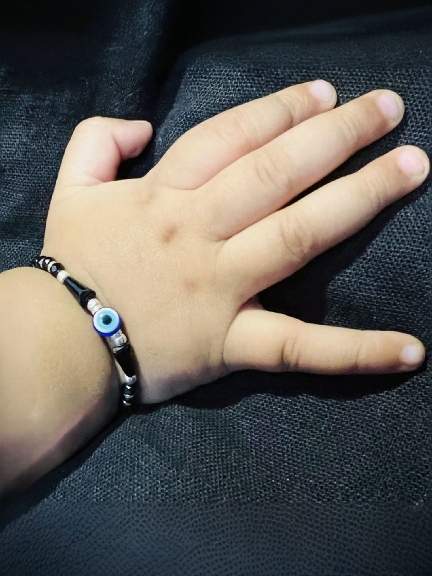 Arte Jewels 925 Sterling Silver Nazariya Evil Eye Bead Bracelet for Baby Girls & Boys