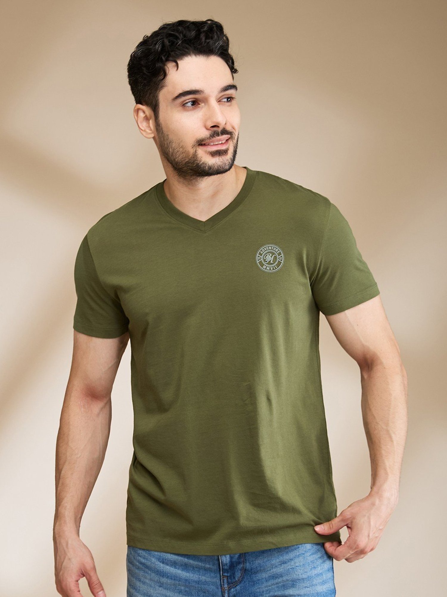 Being Human Dark Green Regular Fit T-Shirt