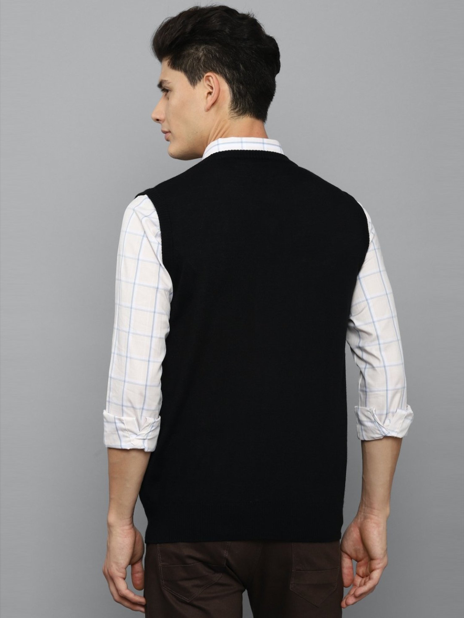 Allen Solly Black Regular Fit Sweater