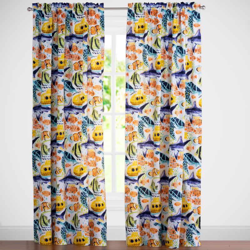 Red Solid 84" Rod Pocket Single Curtain Panel - Leaning Linens