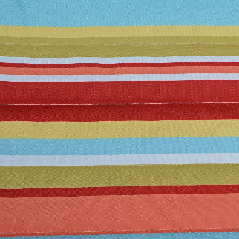 Sorbus Brazilian Double Hammock with Stand - Green, Blue Stripes