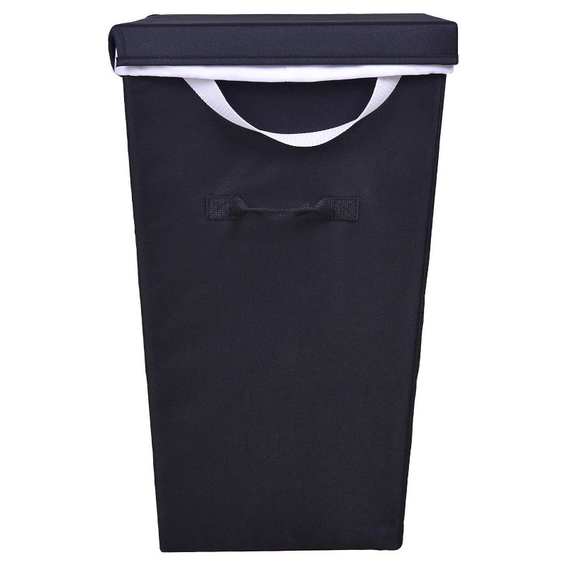 Laundry Hamper With Lid Black - Room Essentials™