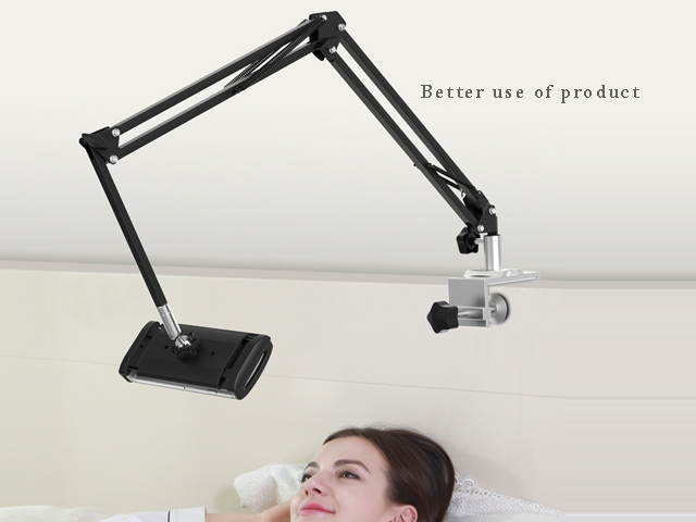 Cell Phone Holder, Phone Clip Holder Clamp for Desk,Universal Phone Stand Holder Mount Flexible 360&deg; Rotation,Long Arm Bracket for 3.5-10.6 inches Phones Mobile Stand for Bed, Office, Kitchen