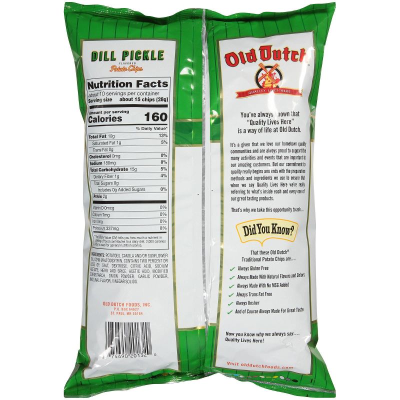 Old Dutch Dill Pickle Potato Chips - 15.5oz